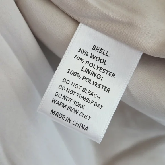 🏷NWT Ivy City Adeline Woman's Coat Wool Blend Cream - Picture 4 of 7